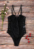 Body Strappy Renda Recorte em Tule