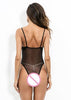 Body Renda com Tule Detalhe Trançado Frontal