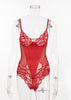 Body Renda Tule Vermelho