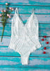 Body de Renda Guipir com Tule