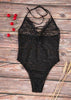 Body Renda Frente Única com Trançado Frontal