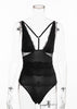 Body Renda Tule Tiras Strappy