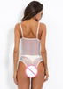 Body de Renda Floral e Tule