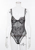 Body de Renda Floral e Tule