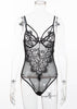 Body Strappy Renda com Recortes em Tule