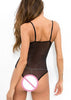 Body Tule Listras com Renda
