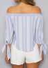 Blusa Listrada Ombro a Ombro
