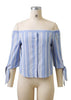 Blusa Listrada Ombro a Ombro