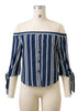 Blusa Listrada Ombro a Ombro