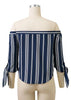 Blusa Listrada Ombro a Ombro