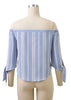 Blusa Listrada Ombro a Ombro