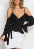 Blusa Ombro Vazado com Babado