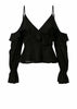 Blusa Ombro Vazado com Babado