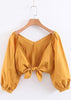 Blusa Cropped de Amarrar na Frente