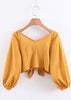 Blusa Cropped de Amarrar na Frente