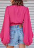 Blusa Cropped Decotado Manga Bufante