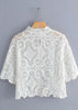 Busa Cropped Branca de Renda