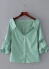 Blusa De Ombro Caido Listrada