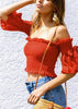 Top Cropped Ombro a Ombro Ciganinha