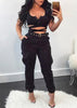 Cropped Preta de Amarrar