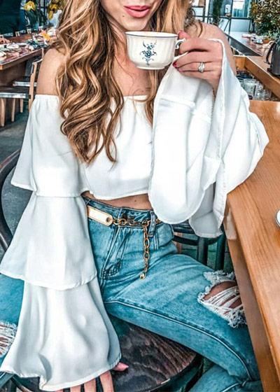 Cropped Cigana com Babado
