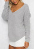 Blusa em Tricô com Decote v nas Costas