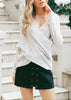 Blusa Transpassada de Tricô
