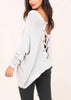 Blusa Tricot Trançada nas Costas com Ilhós