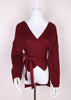 Blusa de Tricot Mullet Decote v Transpassado