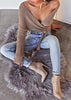 Blusa de Tricot Mullet Decote v Transpassado