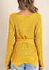 Blusa de Tricot Mullet Decote v Transpassado