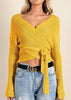 Blusa de Tricot Mullet Decote v Transpassado