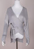 Blusa de Tricot Mullet Decote v Transpassado
