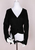 Blusa de Tricot Mullet Decote v Transpassado