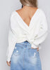 Blusa de Tricot Feminina Decote Nó Transpassado