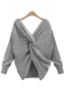Blusa de Tricot Feminina Decote Nó Transpassado
