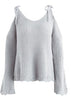 Blusa Tricot Ombro Vazado