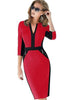 Vestido Social Bicolor Tubinho Para Trabalhar