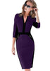 Vestido Social Bicolor Tubinho Para Trabalhar