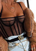 Body Feminino Sensual Renda Preto