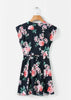 Vestido Curto Florido Decotado na Frente