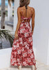 Macacão Pantalona Estampado Laço Nas Costas