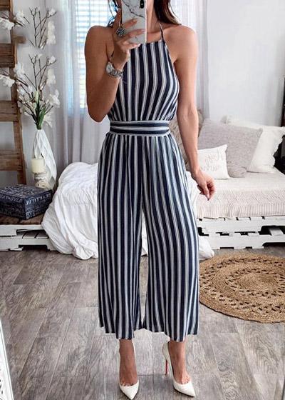 Macacao Pantacourt Listrado para Baixinhas