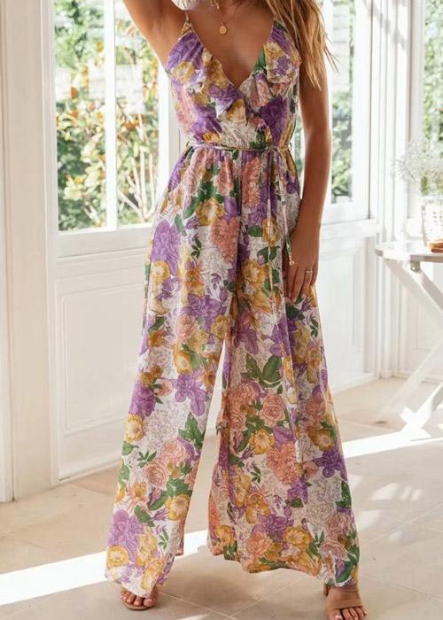 Macacão Pantalona Longo Estampado