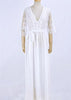 Vestido Saida de Praia Longo Branco com Renda