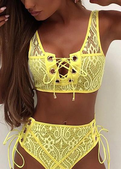 Conjunto Cropped e Calcinha em Renda