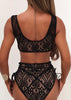Conjunto Cropped e Calcinha em Renda