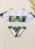 Conjunto de Biquini Ombro a Ombro Bojo Estampado Floral