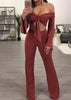 Conjunto de Calça Flare e Cropped Ciganinha