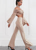 Conjunto de Calça Flare e Cropped Ciganinha